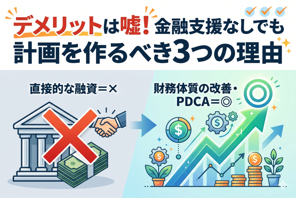 早期経営改善計画のデメリットの嘘。金融支援なしでも策定すべき3つの理由