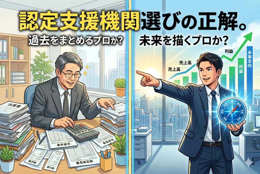 早期経営改善計画の認定支援機関の選び方。税理士と行政書士コンサルの違い