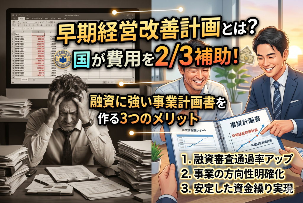 【分かりやすく解説】早期経営改善計画とは？対象となる中小企業と3つのメリット
