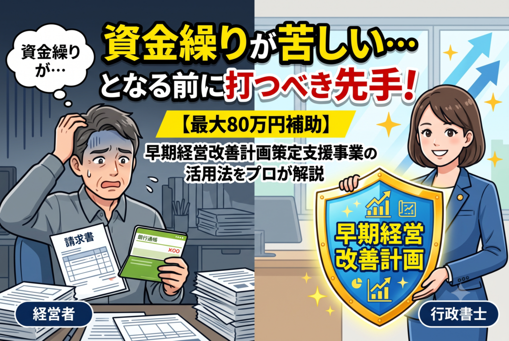 資金繰りが苦しい…となる前に！「早期経営改善計画策定支援事業」の活用法