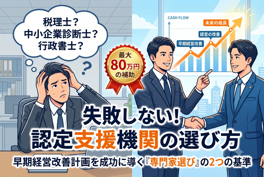 認定支援機関の選び方！早期経営改善計画を確実に成功させる専門家選びのポイント