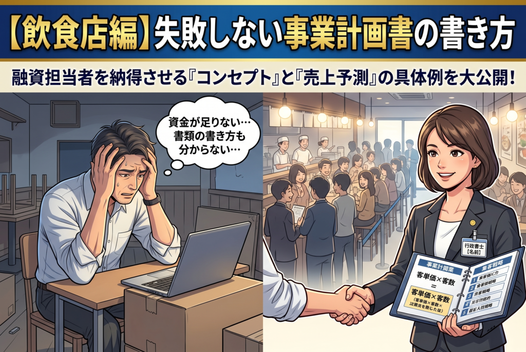 【飲食店編】開業を目指す方必見！失敗しない事業計画書の書き方と具体例