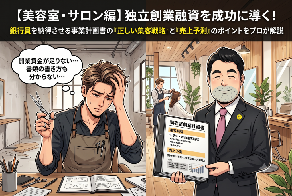 【美容室・サロン編】独立創業融資を成功に導く事業計画書のポイント