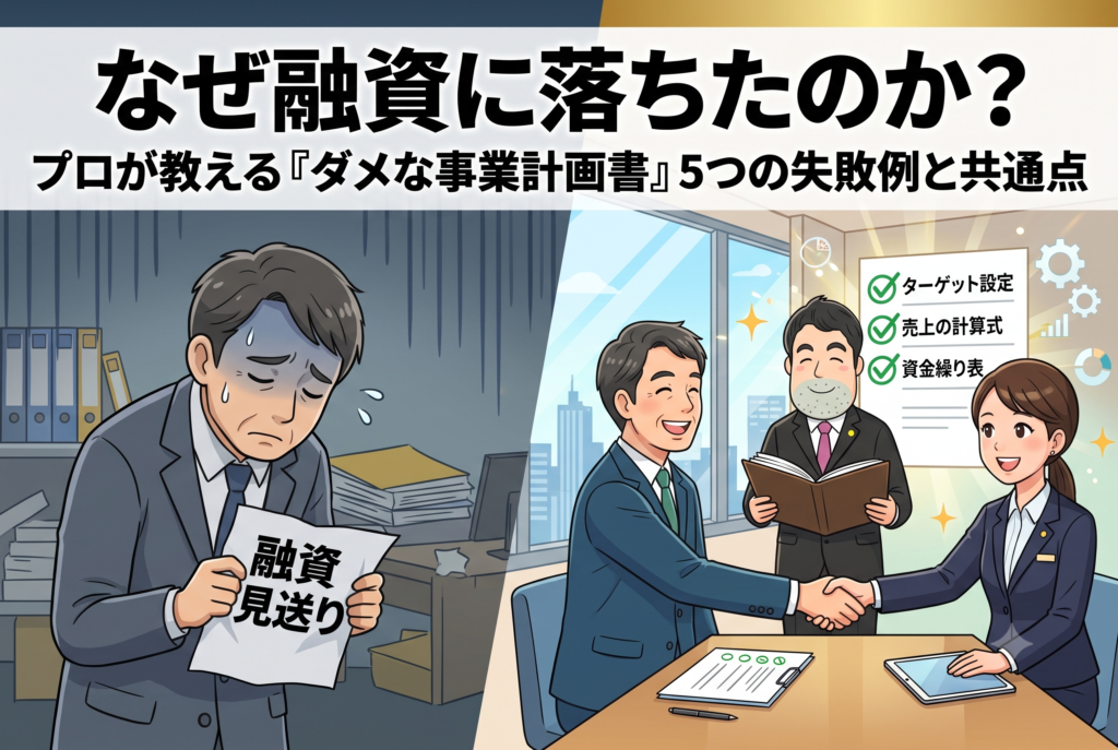 なぜ融資に落ちたのか？プロが教える「ダメな事業計画書」5つの共通点