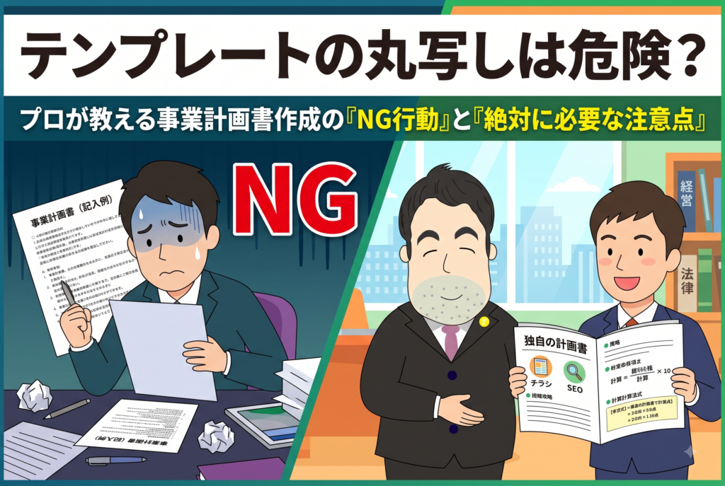 テンプレートの丸写しは危険？事業計画書作成でやってはいけないNG行動